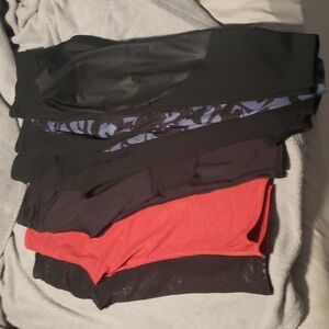 Fabletics, Old Navy, Gap activewear leggings,  Sz M , black, red color